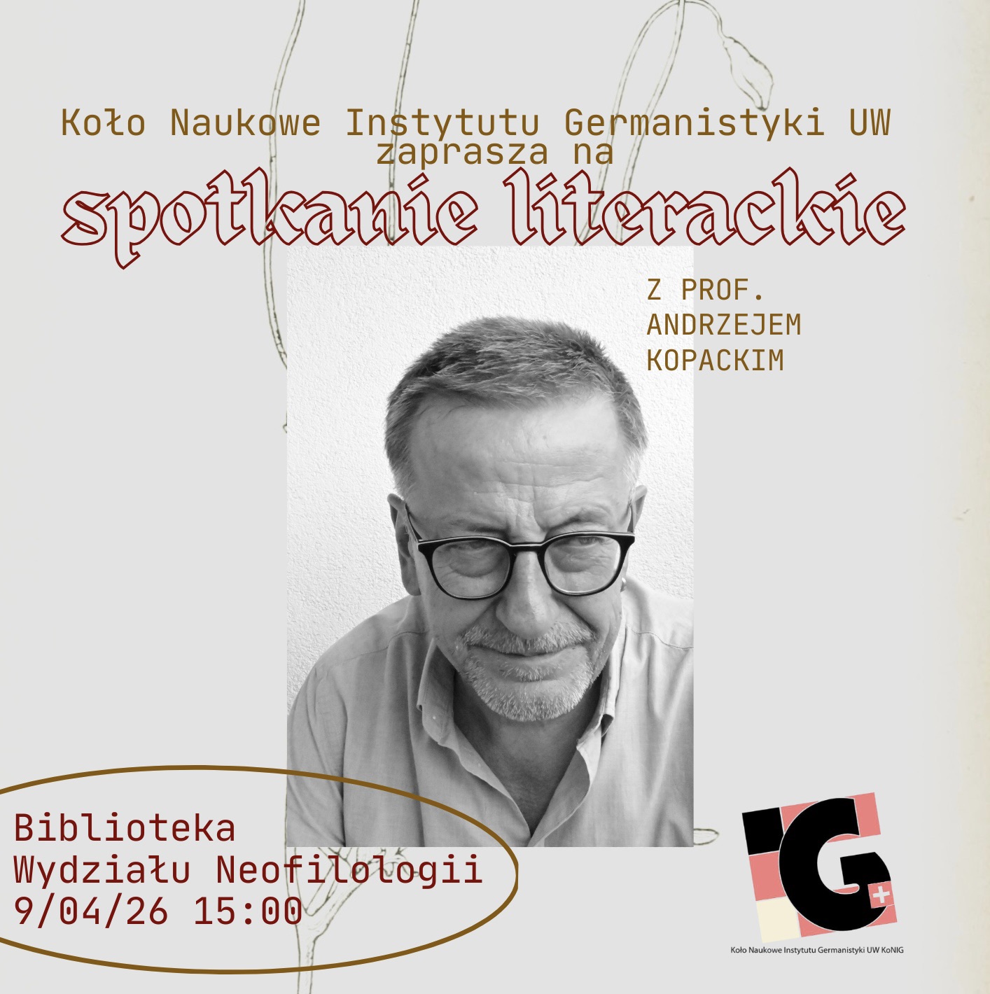 Spotkanie literackie z prof. Andrzejem Kopackim